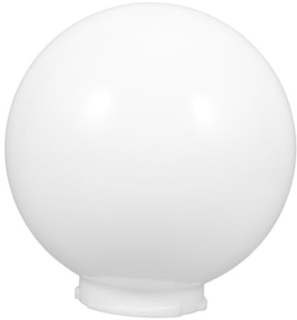 Angoily Acryl-Lampenpfosten- Mit Passendem Hals Runder Lichtglobus Mastpfosten-Lampenfassung Für Gartenleuchte Im Freien 20 Cm