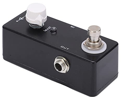 True Bypass Volume Attenuator Pedal, Lautstärkepedal mit Knopfsteuerung, 20 MA 1 kΩ Ausgang Metallgehäuse Gitarreneffektpedal Tuning-Zubehör, Erhalten Sie Sauberen Klang, Klaren