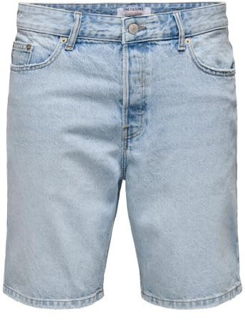 ONLY & SONS ONSEDGE LB 2041 AZG DNM Shorts, Mix Blu Chiaro, S