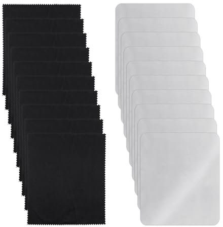 20 Piezas De Paño para Gafas, Paño De Limpieza, Paño para Pulir Lentes, Paño para Limpiar Joyas De Plata, Paño De Joyería De Terciopelo De Doble Cara, Paño para Pulir Y Limpiar Lentes