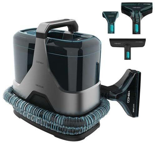 Cecotec Nettoyeur Tapis Conga 6000 Carpet&Spot Clean XXL Advance.Nettoie en un passage avec 600 W, 15 kPa. Réservoirs XXL (1 300/1 100 ml), 7 m de portée, buses interchangeables et entretien facile