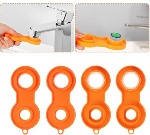 Lot de 4 clés de buse mélangeuse pour retirer les aérateurs de robinet en plastique M20, M22, M24 et M28