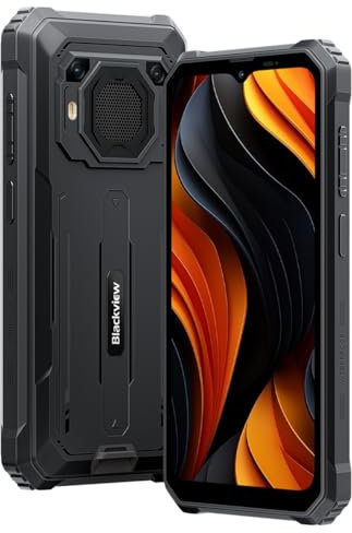 Blackview BV6200 Plus Outdoor Handy, 24GB+256GB, 11000mAh Akku, 3W 98dB Ultra-lauter Lautsprecher, 16MP+13MP, 6,56'' HD+, Android 14 DUAL SIM IP68 Wasserdicht Smartphone Ohne Vertrag, NFC Schwarz
