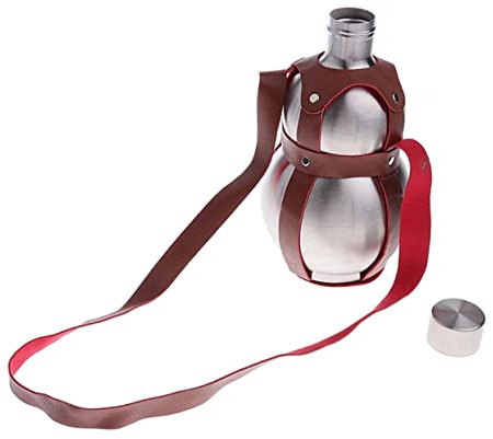 Warmhm 1 Set Di Fiaschette In Acciaio Inossidabile Con Paranco Borraccia Con Cannuccia Borraccia In Borraccia Da Corsa Doppia Borraccia Da Esterno Rum Sport Zucca