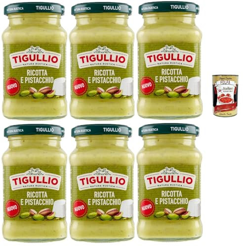 Star Tigullio GranPesto Pesto Ricotta e pistacchio, pesto avec ricotta et pistache 6 x 185 g sauce + Italian Gourmet Polpa 400 g