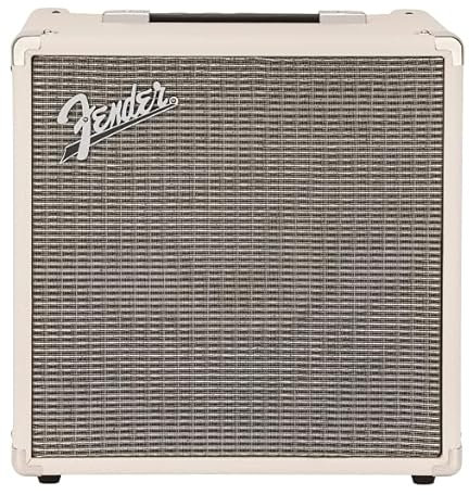 Fender Rumble 25 V3, 25 W Combo-Verstärker, Ideal für elektrische Gitarrenübungen, Ivory