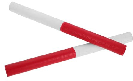 MUELODSIC Bâtons de Relais en Bois 2 Pièces pour Garçon et Filles Design Antidérapant, Entraînement de Gymnastique, pour Sports Extérieurs et Activités de Groupe en Maternelle