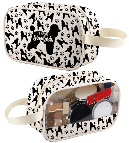 XYANFA I Have Standards Poodle Makeup Bag Poodle Mama Mom Gift Poodle Dog Lover Standard Poodle Zipper Pouch (I HAVE Standards t-m)
