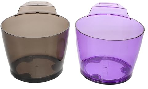 Homoyoyo 2piezas Cuenco Para Tinte Cabello Transparente Herramientas De Mezcla De Color Para Salón De y Casa Vaso Mezclador De Tinte Cabello