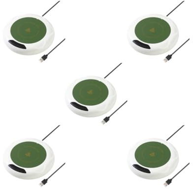 5 set elektrisk kopp värmare värmeplatta kaffevärmare för varm choklad mjölkvit