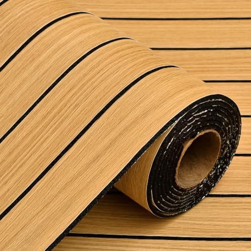 LZH-LP Pegatinas De Pared Autoadhesivas Con Diseño Rejilla De Madera, Fondo Rejilla Veta Madera Papel Tapiz Grueso, 40X300CM PVC IXPE Paneles De Pared En Rollo Pegatinas Autoadhesivas