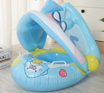 HYZYWON Flotador Bebe con Sombrilla, Flotador Bebe, Flotadores para Bebes, para Playa, Piscina (E)