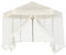 vidaXL Sechseckiges Pop-Up Festzelt Faltpavillon Gartenzelt Pavillon Outdoor Zelt Hexagonal Partyzelt Faltzelt 6 Seitenwände Cremeweiß 3,6×3,1m