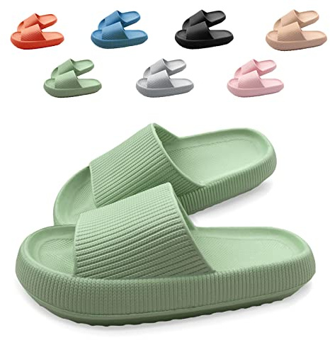 Neteson Claquettes Femme Homme Antidérapante Pantoufles de Douche Soft Chaussons de Bain Sandales Chaussure de Plage Piscine Maison Slippers