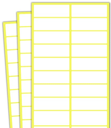 38 x 13 mm - Étiquette Autocollantes Bocaux, Papier Blanc - 1000 Pièces