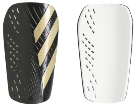 adidas Unisex-Adult Tiro Club Shin Guards, Black/Gold Metallic, Small