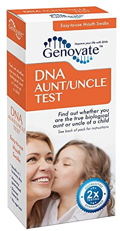 Genovate Aunt/Uncle DNA Test - Results in 1-2 Days - Home DNA Test Kit for 2 Individuals - All Fees Included