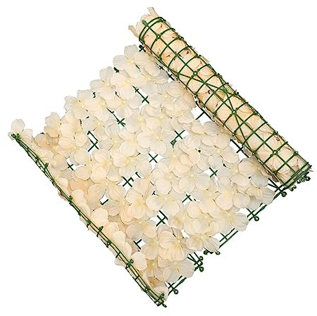 Gogogmee 1rouleau Clôture De Artificielles pour Jardin Écran De Jardin Décoratif Extensible Plantes Haie De Faux