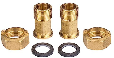 SPEWA Wasserzähler Verschraubungen ÜW -Mutter 1 Zoll x Tülle 3/4 Zoll AG, MS-blank Set mit 2 Stück