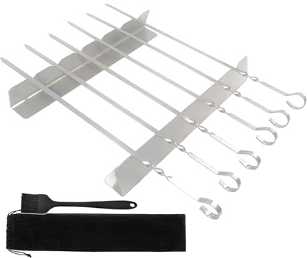 Skewer Rack, Barbecue Rack - Rostfritt stål utomhus grillställ | Återanvändbara matlagningstillbehör, bärbara grilltillbehör för familjesamling, utomhuspicknick