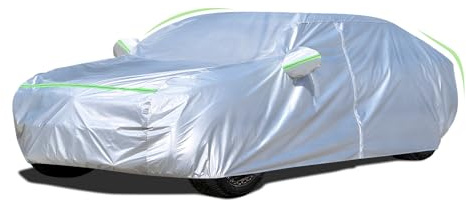 YINOK Sedan Car Cover (186-193 inches) - Universal Fit, Waterproof, Dupont Oxford, All Weather, Hail Protector, Sun Protection, Door Zipper