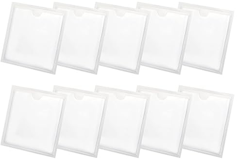 10 Pcs Car Tax Disc Holders Square Permit Holders Windscreen Card Holder Self Adhesive Parking Permit Holder Car Disc Holder Windscreen for Permits BadgesTicket Photos Business Cards (4.13*4.13inch)