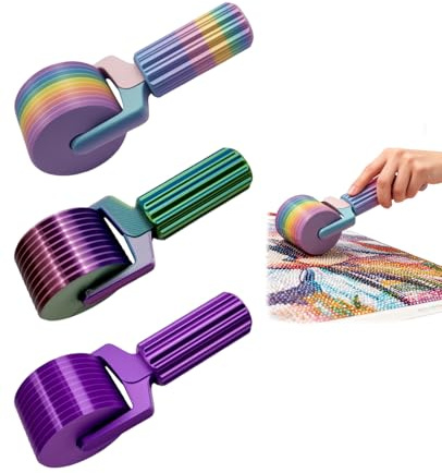 ALONK 3 Stück Diamond Painting Roller, Strass-Presswalze, Diamond Painting Zubehör, New 3D Diamant Kunstroller, Diamantmalerei Rollwerkzeug