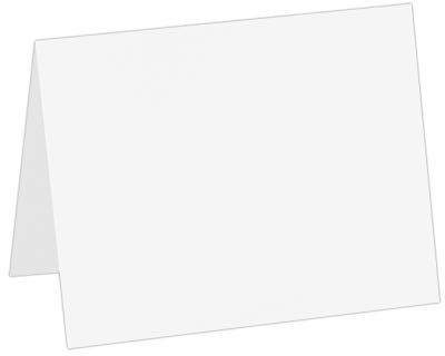 LUXPaper A6 Folded Cards | 4 5/8 x 6 1/4 | White | 100lb. Cover | 50 Qty