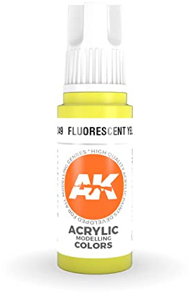 AK Interactive 3rd Gen Acrylic Fluorescent Yellow 17ml