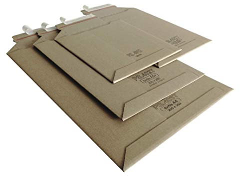 Versandtaschen Premium aus Mikro-Wellpappe Karton für DIN A3-490x330mm Füllhöhe 50mm (PS.404T) (25)