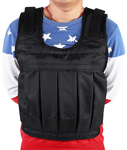 Weighted Vest 50KG for Men Women, Adjustable Belts, Weight Vest Training Fitness Weighted Jacket Ideal for Strength Training, Sands or Weights Holding (Empty Vest with no Steel Strips)