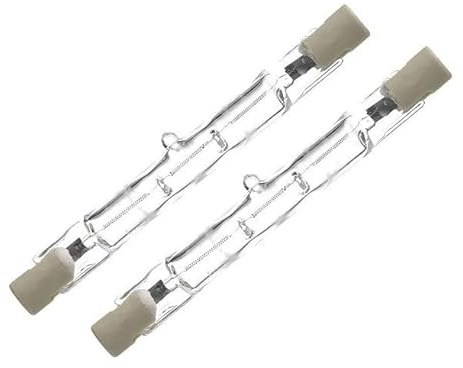 Generic Pack of 2 Light Bulb 120W = 150W Eco Halogen R7s Light Bulbs J118, 118mm Length Energy Saving Linear Halogen Floodlight Security Warm White, 4600 Lumen,2700K