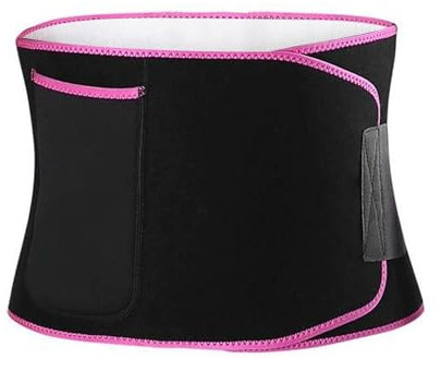 Keroius Cintura snellente per allenamento addominale e snellente, fascia dimagrante per donne e uomini, Rosa Argento, Silver Inner
