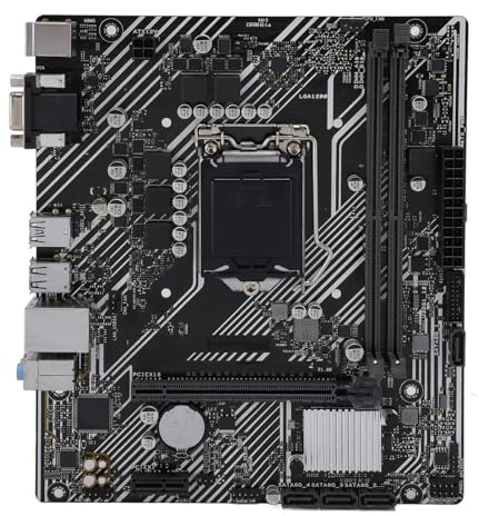 H510M F Computer Motherboard, 2 DDR4 DIMM 64GB M ATX PCI E 4.0 Desktop Motherboard Für LGA 1200, Für Core 10. 11. Gen, 1x PCIE X16, 4X SATA III, VGA, USB 2.0