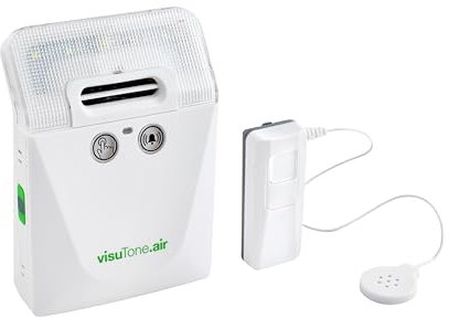 Humantechnik Funk-Lichtklingel mit Akustiksensor und lautem Ton für Schwerhörige