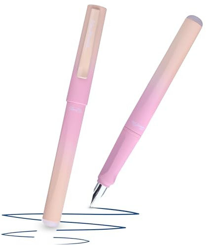 McNeill - Ghost Pen - Gradient - radierbarer Füllhalter für Schule & Alltag | Für Rechts- & Linkshänder | Thermisch radierbare Tinte, ergonomisch, nachfüllbar (Gradient rosa)