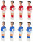 Abaodam 8 Stück Teiliges Tischfußballspieler Ersatzfiguren für Tischkicker Robuste und Präzise Kickerfiguren für Optimales Spielerlebnis Rote Blaue