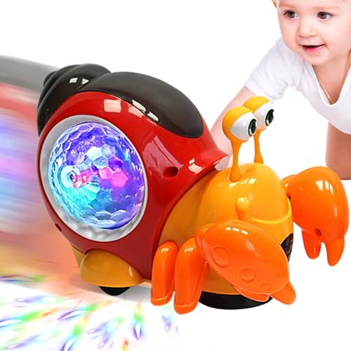 Giocattoli Musicali A Forma Di Lumaca Strisciante - Lumaca Elettrica Da Passeggio Illuminata, Giocattoli Musicali A Forma Di Lumacaa Con Musica Luminosa Per Ragazzi, Ragazze, Bambini,