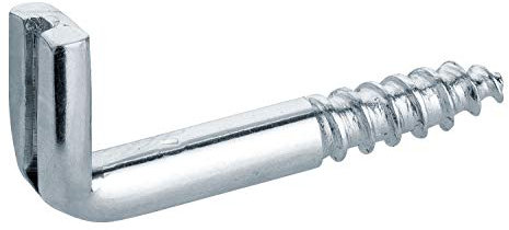 haggiy Schraubhaken gerade mit Schlitz | 25 Stück | Hakenschraube galvanisch verzinkt | Wandhaken | Drehhaken | Hohe Tragkraft | 4,5 x 30 mm