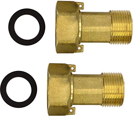 VARIOSAN Wasserzählerverschraubung 12623, 1 IG x 3/4 AG, 2 Stück, Messing
