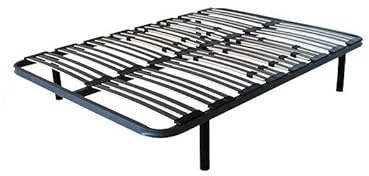 Ventadecolchones - Somier Multiláminas con reguladores de firmeza (5 Patas metálicas Incluidas)- Altura de Las Patas 27cm - 150 x 180 cm