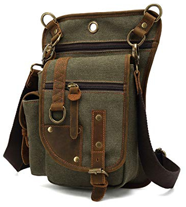 FANDARE Bröstväska benväska väskor herr dam ryggsäckar canvas midjeväska crossbody-väskor sportväska Honda axelväska för militär resa arbete skola cykling dagpackar, grön, L