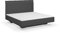 Rauch Möbel Florenz Bett, Grau metallic, Schwarz, Liegefläche 180x200cm, Gesamtmaße BxHxT 185x121x209 cm