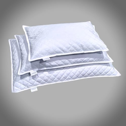 Comfort Traditions Buckwheat Hull Pillow (Medium) Natural Cooling Filling, Firm Support, Deep Comfort, 100% Cotton Case, Premium Hulls
