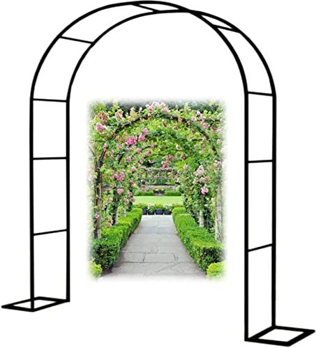 BGGNDZ Arche Jardin pour Rosiers Plantes Grimpantes, Metal Arceau à Rosiers, Arche de Rosiers Vigne Mariage, Pergola Tonnelle de Jardin, Intérieur Extérieur Décoration de Fête,120x220x40CM