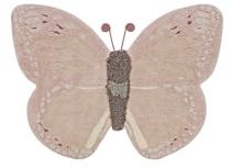 Lorena Canals Waschbarer Teppich für Schlafzimmer, Schmetterling, handgefertigt, 90 x 120 cm