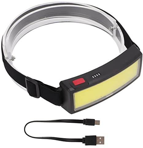 Uppladdningsbar Strålkastare, LED-Strålkastare USB-laddning LED-Strålkastare Ultralätt COB-Strålkastare Utomhuscamping Huvudmonterad Strålkastare