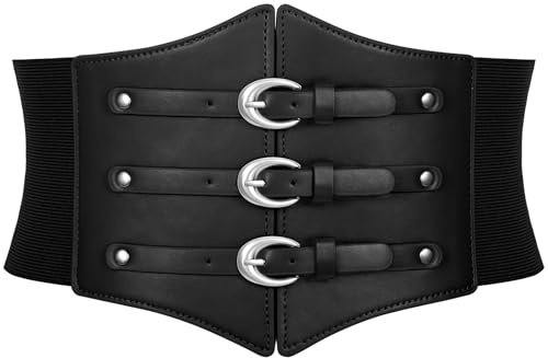 Women Corset Belt Wide Elastic Waist Belt for Cosplay Halloween Costume