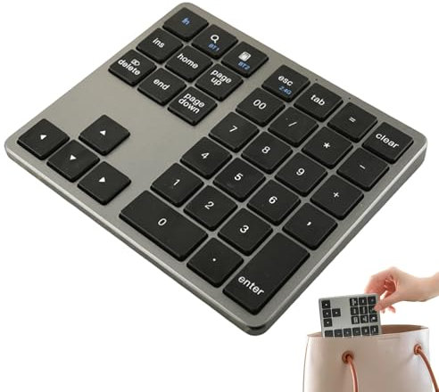 Generico Tastiera Numerica Wireless Compatta – Tastierino Meccanico A 35 Tasti, Portatile E Silenzioso | Ideale Per Digitazione Efficiente Su PC, Laptop, Ufficio E Uso Personale Ovunque