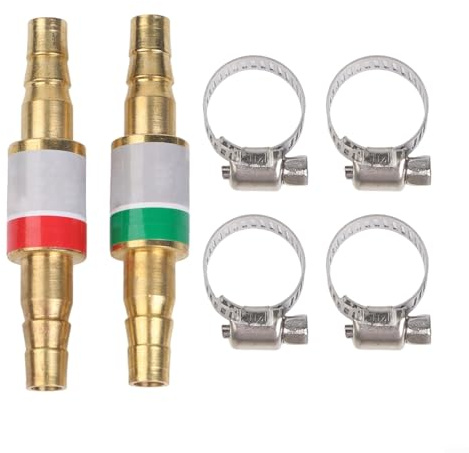 2 pz Flashback Arrestors per ossigeno e acetilene con 4 morsetti, affidabile strumento di saldatura